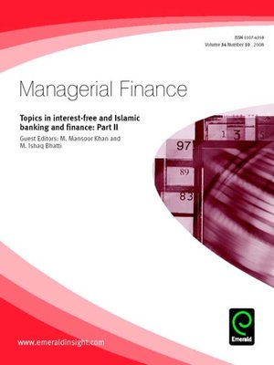 cover image of Managerial Finance, Volume 34, Issue 10